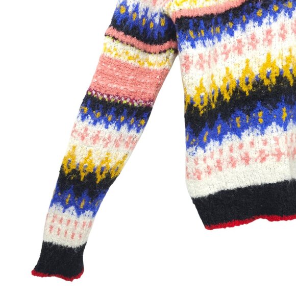 Free People Best Day Ever Pullover Sweater Womens M Multicolor Alpaca Wool Blend - Picture 11 of 16